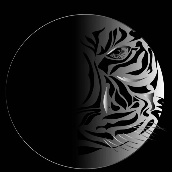 Logotipo Aspecto Tigre Salvaje Abstracto — Vector de stock