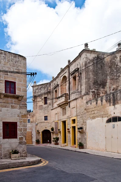 Street i Siggiewi Malta – stockfoto