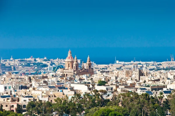 Valletta huvudstad staden på malta Stockbild