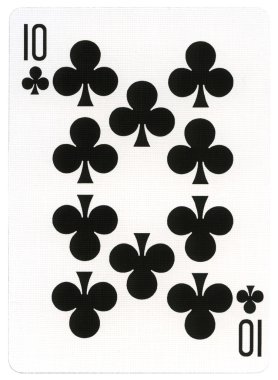 oyun kağıdı - on kulüpler