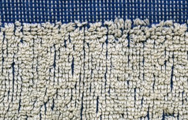 Havlu kumaş doku - beyaz ve mavi şerit