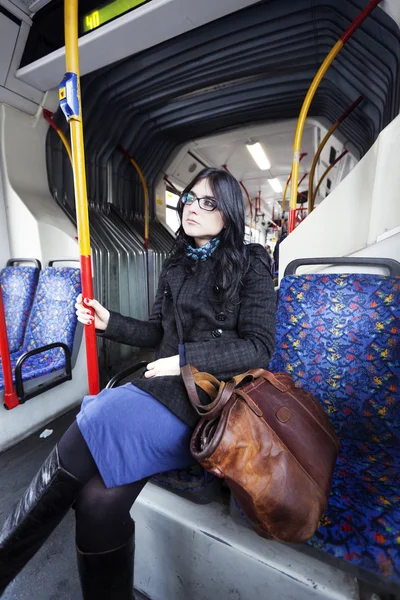 Bus Woman — Stock Photo, Image