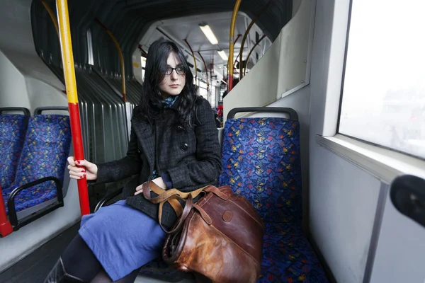 Bus Woman — Stock Photo, Image