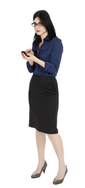 Business Woman Using Cellular Phone — Stock Photo, Image