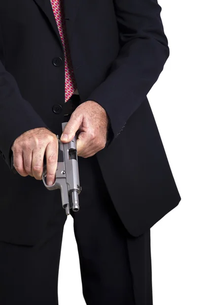 Cocking the Gun — Stock Photo, Image