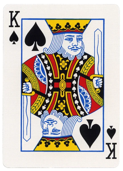 Carte à jouer King of Spades — Photo