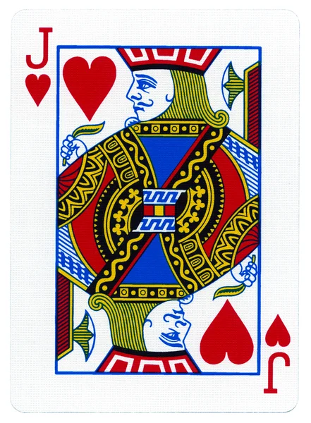 Jugando a las cartas - Jack de corazones — Foto de Stock