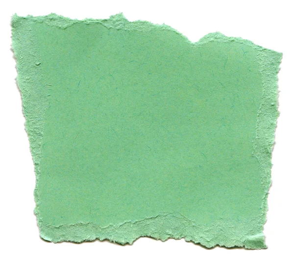 Aqua Green Fiber Paper - Torn Edges — Stock Photo, Image