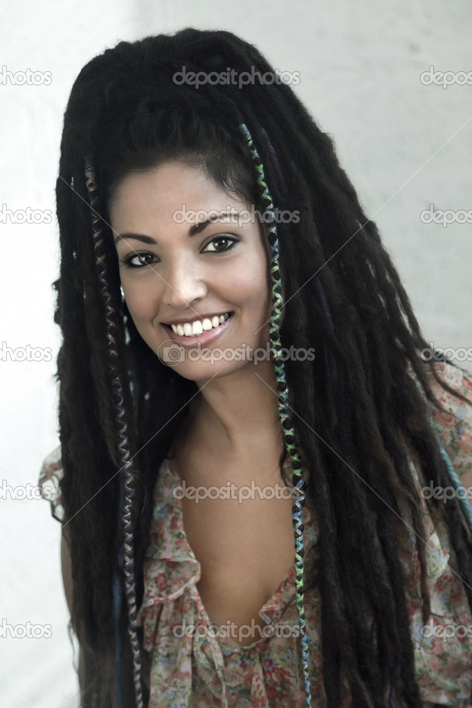Smiling Rasta Woman — Stock Photo © eldadcarin 22384433