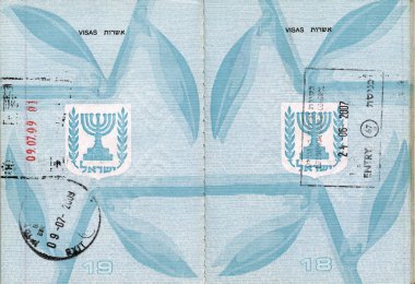İsrail pasaportu damgalı
