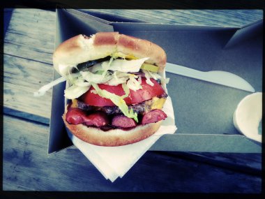 Gıda - çapraz süreç burger