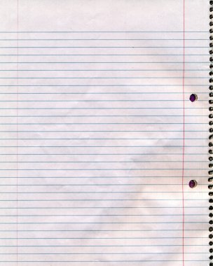 Spiral defter sayfası