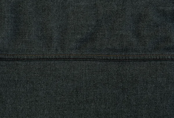 Denim Fabric Texture - Dark Gray With Seams — Stock Photo, Image