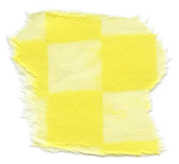 Textura isolada de papel de arroz - amarelo xadrez XXXXL — Fotografia de Stock