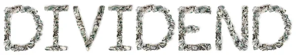 Дивиденды - 100 американских долларовых векселей — стоковое фото