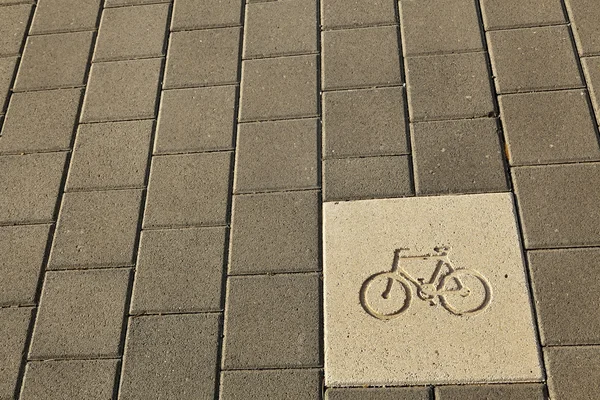 Cykel väg tecken — Stockfoto