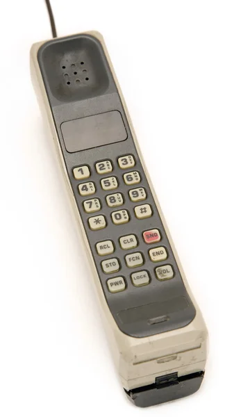 Geïsoleerde oude en vuile cellphone — Stockfoto