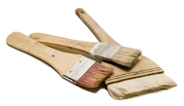 Isolated Used Paint Brushes — Stock Photo, Image