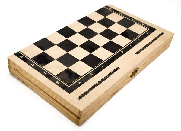 Caja de Backgammon aislado - Cerrado —  Fotos de Stock