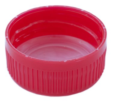 izole kırmızı plastik kap