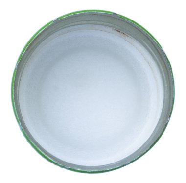 izole yeşil metal şişe kapağı