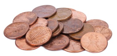 pennies izole kazık