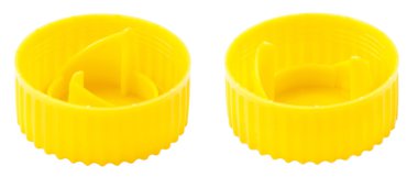 Tek sarı plastik şişe kapağı