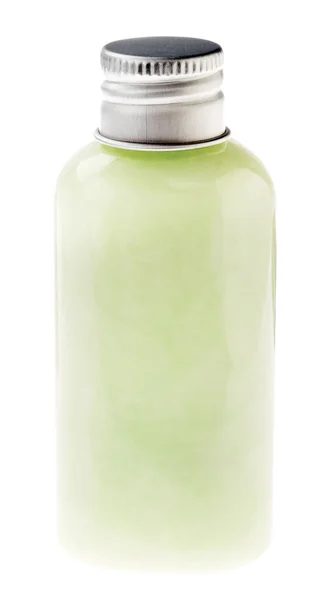 Bottiglia di lozione verde pastello isolato — Foto Stock