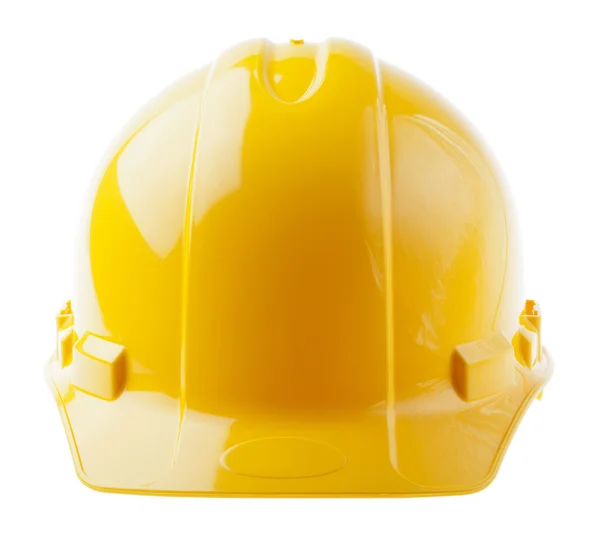 Chapéu duro isolado - Amarelo frontal — Fotografia de Stock