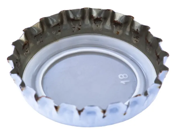 Isolerade vit metall cap — Stockfoto