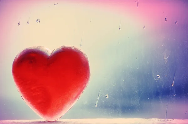 Cuore invernale cross-process — Foto Stock