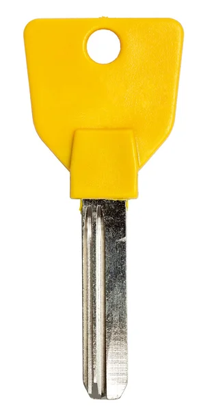 Izolované žlutá klíč — Stock fotografie