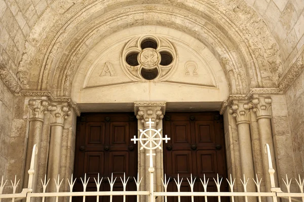 Jerusalem grekisk kyrka entré — Stockfoto