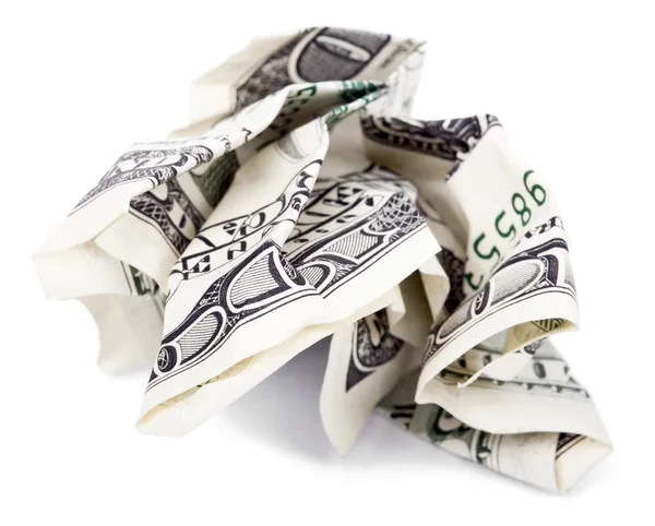 Isolated Crimped Cash — Stock Photo, Image