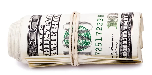 Roll of 100 US dollar Bills — Stock Photo, Image