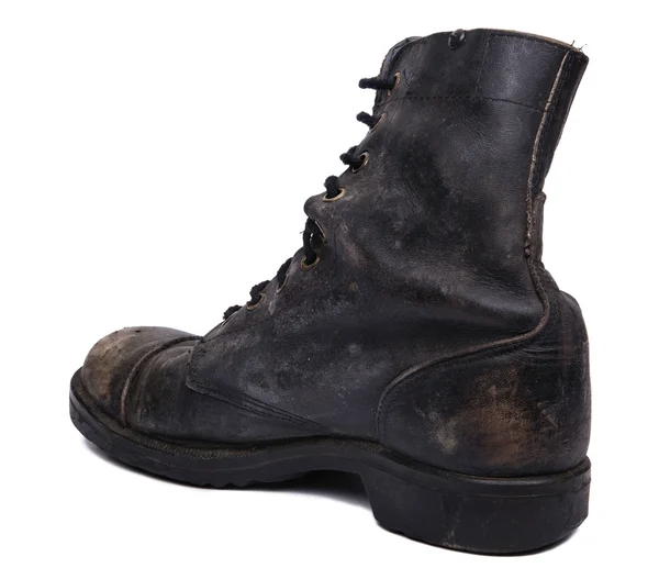 Isolato usato Esercito Boot — Foto Stock