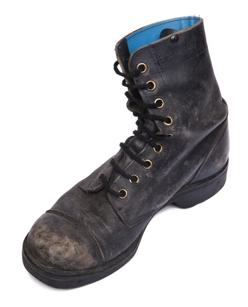 Isolato usato Esercito Boot — Foto Stock