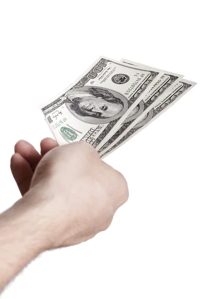 Giving Out Cash - Folded — Stock Photo, Image