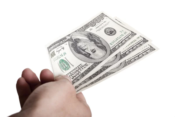 Giving Out Cash - Folded — Stock Photo, Image