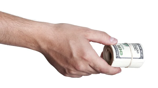 Giving Out Cash - Folded — Stock Photo, Image