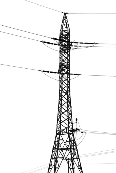 Eletricidade isolada Pylon — Fotografia de Stock