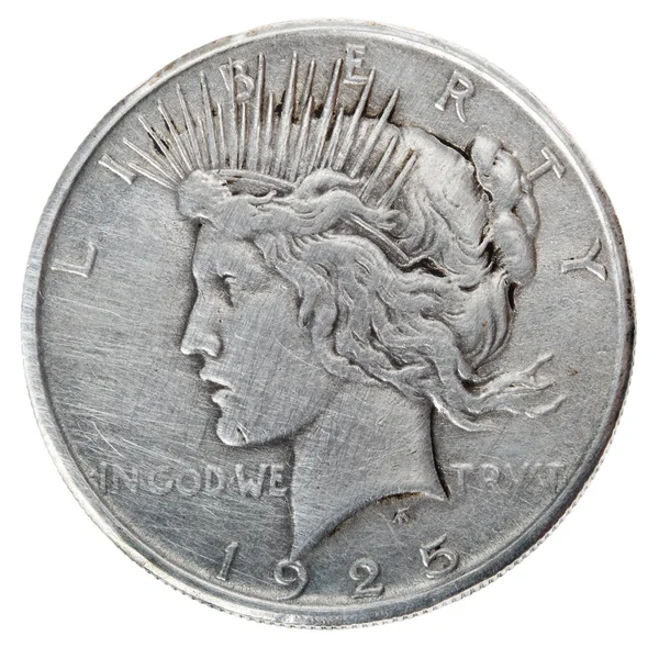 Peace Dollar - Heads Frontal — Stock Photo, Image