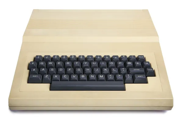 Geïsoleerde vintage jaren tachtig computer — Stockfoto