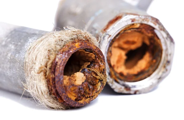 Busted Rusty Pipes — Stock Photo, Image