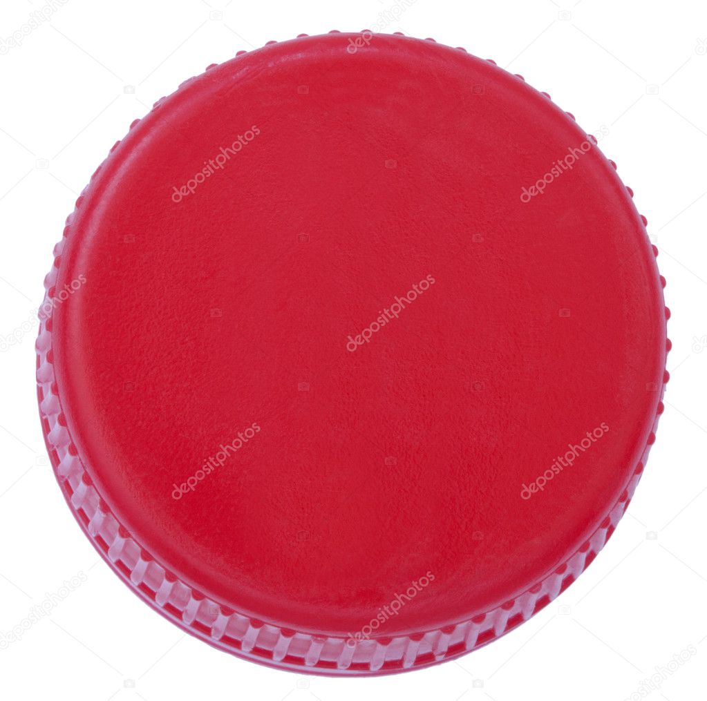 Isolated Red Plastic Cap