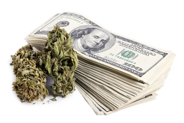 Marijuana and Cash — Stock Photo, Image