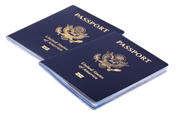 Passaportes americanos isolados — Fotografia de Stock