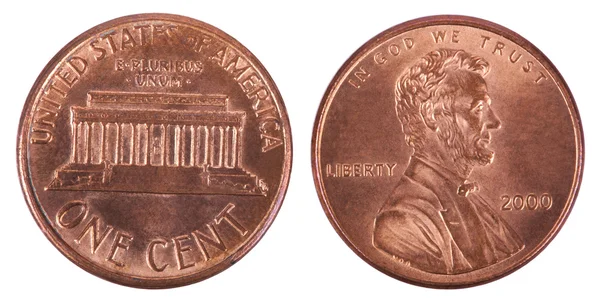 Isolated Penny - Both Sides Frontal — Stock Photo, Image