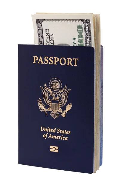 US-Pass und Bargeld — Stockfoto