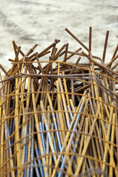İnşaat için çelik çubuklar — Stok fotoğraf